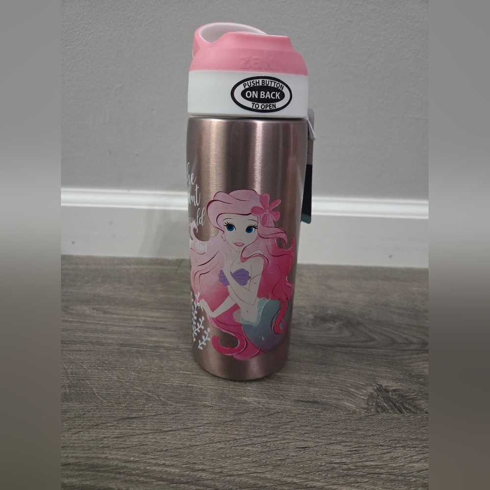 Zak Designs Disney Princess stainless steel water bottle 19oz NWT